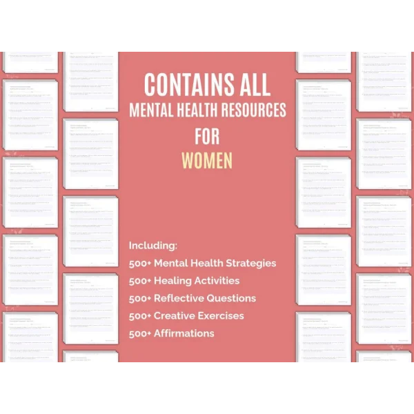 comprehensive women's therapy toolkit: interventions, questions, notes, statements, coping skills, counseling, mental health, worksheets, tools! +bonus(books)