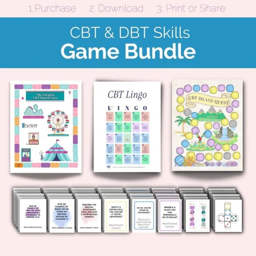engaging therapeutic games for cbt and dbt: empowering individuals with coping skills +bonus(books)
